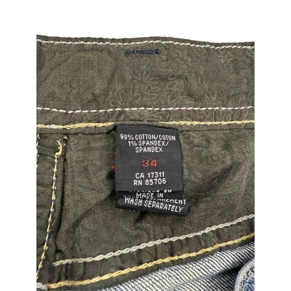 Buffalo David Bitton King Men’s 34x32 Straight Leg Denim Jeans Stretch - Picture 4 of 6